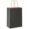 vidaXL Paper Bags 50 pcs with Handles Black 15x8x21 cm
