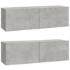 vidaXL TV Cabinet Set Set of 6 Concrete Grey Engineered Wood 4 Piece Set