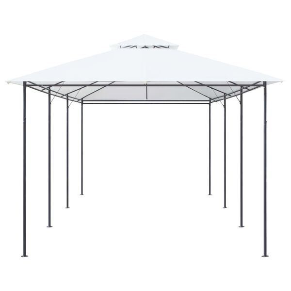 vidaXL Gazebo White Tubular steel Large UV-resistant materials Gazebo