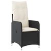 vidaXL Reclining Garden Chair Set of 2 Black, Cream White