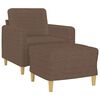 vidaXL Sofa Chair with Footstool Brown 23.6" Fabric