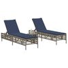 vidaXL Patio Sun Lounger Gray