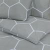 vidaXL Duvet Cover Set Set of 2 Grey 100% Cotton 94.5 x 86.6 in