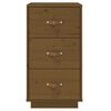 vidaXL Bedside Cabinet Honey Brown Solid Pine Wood 15.7x15.7x29.5 in
