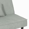 vidaXL Sofa Bed Light Grey Velvet (100% polyester), plywood