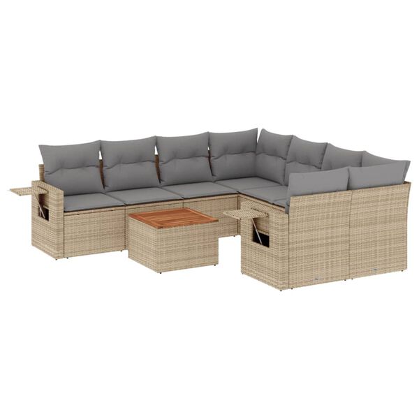 vidaXL Garden Sofa Set Beige