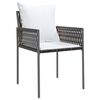 vidaXL Garden Dining Set Brown, Black, Cream white