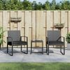 vidaXL Garden Dining Set Dark Grey Polypropylene with rattan look Small