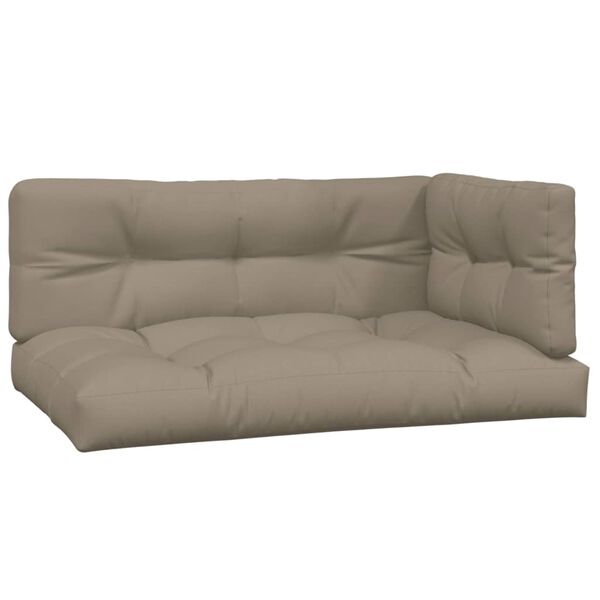 vidaXL Pallet Corner Sofa Taupe Solid acacia wood Large Modular