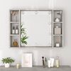 vidaXL Mirror Cabinet Concrete Gray Engineered Wood, Acrylic Medium