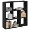 vidaXL Room Divider Bookcase Black Engineered wood Medium