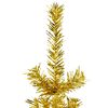 vidaXL Slim Artificial Half Christmas Tree Gold PVC Skinny