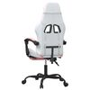vidaXL Gaming Chair White Faux leather Standard Adjustable Armrests
