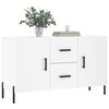 vidaXL Sideboard White Engineered wood, Metal Medium Sideboard