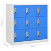 vidaXL Locker Cabinet Set of 5 Light Grey and Blue Steel Medium