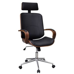 vidaXL Office Chair Black Artificial Leather Standard