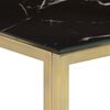 vidaXL Console Table Gold, Black Marble Stainless Steel, Tempered Glass
