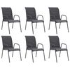 vidaXL 7 Piece Patio Dining Set Steel Anthracite