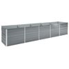 vidaXL Raised Bed Grey Galvanized Steel 157.5 x 31.5 x 17.7 in Durable