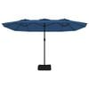 vidaXL Garden Parasol Azure Blue, Dark Grey Polyester, Powder-Coated Iron