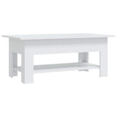 vidaXL Coffee Table White 40.2"x21.7"x16.5" Engineered Wood