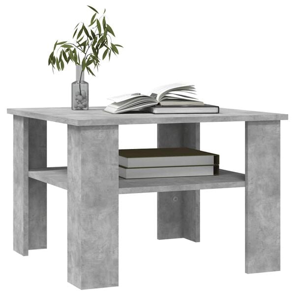 vidaXL Coffee Table Concrete Grey Engineered wood Small Coffee Table