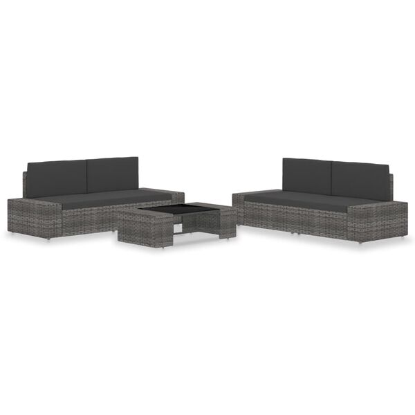 vidaXL Garden Lounge Set Grey and anthracite