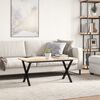 vidaXL Coffee Table Leg Black Powder-coated steel Medium