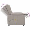 vidaXL Massage Recliner Taupe Fabric