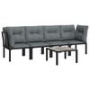 vidaXL Garden Lounge Set Black and grey