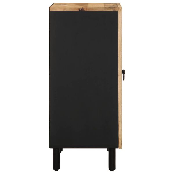 vidaXL Sideboard Black Solid rough mango wood, iron Medium Sideboard