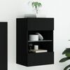 vidaXL TV Wall Cabinet Black Engineered wood Medium TV Wall Cabinet