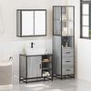 vidaXL Bathroom Furniture Set Grey sonoma Engineered wood, metal Medium