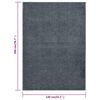 vidaXL Rug Anthracite 100% Polypropylene 55 x 79 in Durable Rug