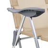 vidaXL Folding Camping Chairs 2 pcs with Footrest Cream Aluminum