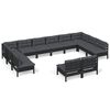 vidaXL Garden Lounge Set Black and Anthracite