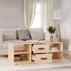 vidaXL Coffee Table Natural Wood Solid Pine Wood Medium Coffee Table