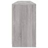 vidaXL Sideboard Grey Sonoma Engineered wood, Glass 64 x 14.6 x 26.4 in