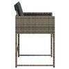 vidaXL Patio Chair Grey PE rattan, powder-coated steel Standard Foldable
