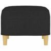 vidaXL Footstool Black 100% Polyester, Plywood 23.6x19.7x16.1 in Modern