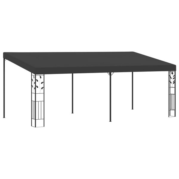 vidaXL Gazebo Anthracite Powder-coated steel, 100% polyester Large