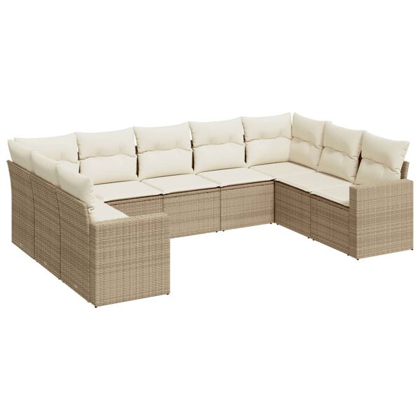 vidaXL Garden Sofa Set Beige, Cream White