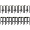 vidaXL Garden Bar Set Black and Cream White