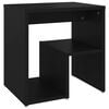 vidaXL Bed Cabinet Set of 2 Black Engineered wood Standard Bed Cabinet