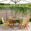 vidaXL Garden Dining Set Beige Solid acacia wood, Polypropylene Foldable