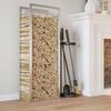 vidaXL Firewood Rack 19.7"x11"x52" Stainless Steel