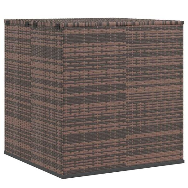 vidaXL Cushion Box Brown Gradient PE Rattan Large Cushion Box