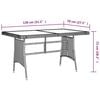 vidaXL Outdoor Dining Set Black and Cream White