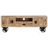 vidaXL TV Cabinet Natural mango wood Rough mango wood, cast iron, MDF