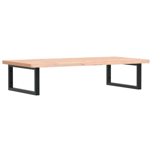 vidaXL Basin Shelf Beech and Black Solid beech wood and steel